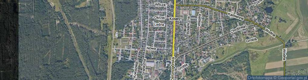 Zdjęcie satelitarne Współczesna ul.